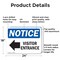 Signmission Visitor Entrance Left Arrow OSHA Notice Sign, Aluminum, 24in W x 18in L, 2PK OS-2PACK-NS-A-1824-L-18879 - alternate 5